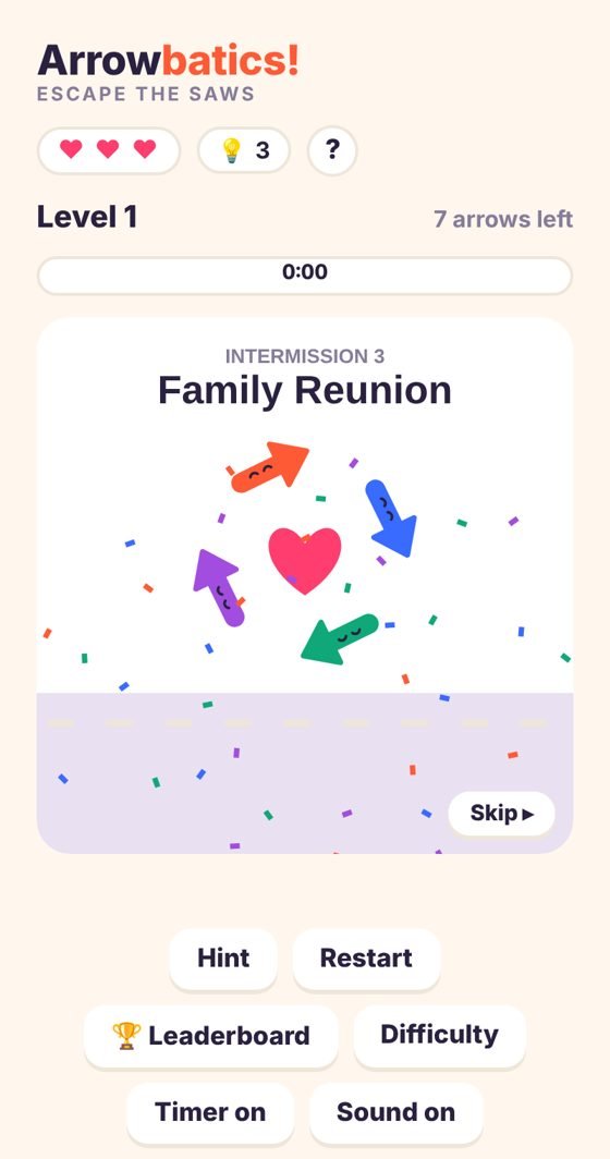 The Family Reunion cartoon intermission with confetti